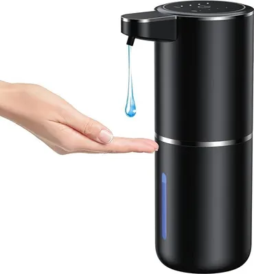 Produktbild von Seifenspender Automatisch, Sensor Infrarot, 380ml Berührungsloser Automatischer Seifenspender, USB Wiederaufladbar,IPX5 Wasserdicht für Bad Toilette