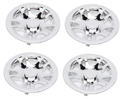 Image de Lot de 4 enjoliveurs chromés de 20 cm pour voiturette de golf, protections de jantes pour voiturette de golf E-Z?GO