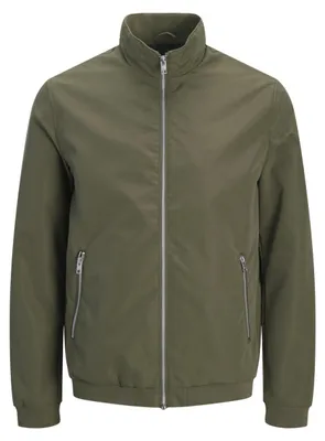 Image de Jack & Jones 12204277_1924_XXL, Veste bomber, Unie, Adulte, Fermeture éclair, Polyester, Vert