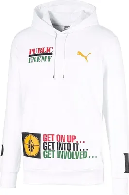 Image de Public Enemy - "Fight The Power" sweat à capuche homme/femme unie RO9911 (XL) (Blanc)