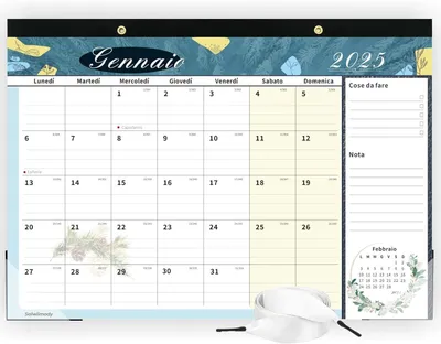 Imagen del producto de Calendario de pared para 2025-2026, con imágenes coloridas, 12 meses, formato A4, ideal para el hogar y la escuela