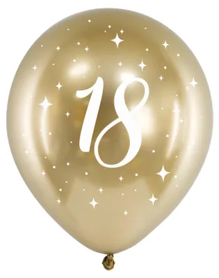 Produktbild von Luftballon Ø30cm "Happy Birthday" Gold | 6 Stk. #18