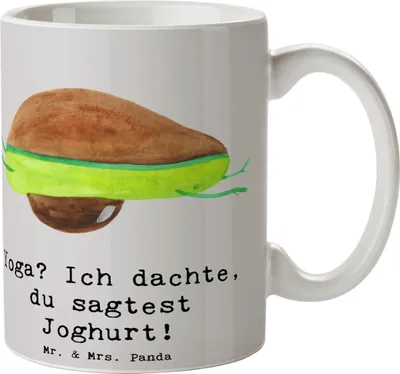 Produktbild von Mr. & Mrs. Panda Teetasse Yoga Humor - Grau Pastell - Geschenk, Sportler, Kaffeetasse, Vinyasa, Geschenke, Kaffeebecher, Atemtechnik, Becher, Entspannung, Teamsport