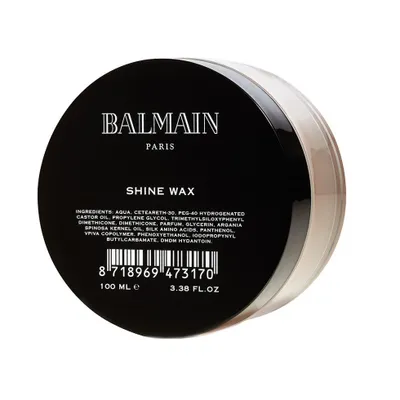 Produktbild von Balmain Shine Wax, Haarwachs, 100 ml, Alle Haare, Topf, Aqua, Ceteareth-30, PEG-40 Hydrogenated Castor Oil, Propylene Glycol, Trimethylsiloxyphenyl..., 1 Stück(e)
