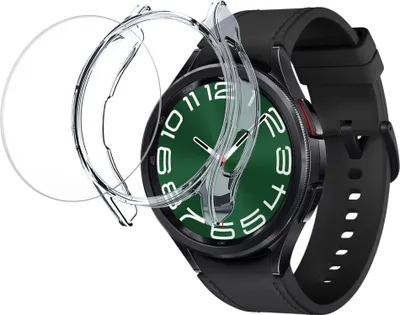 Produktbild von Hülle für Samsung Galaxy Watch 6 Classic 47mm - Transparent Hartschutz Displayschutzfolie Phonillico®