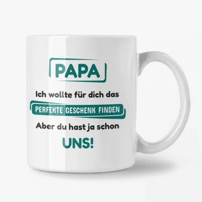 Image de Tasse à café - Motif "Papa" - Pour boissons chaudes - Porcelaine - 330 ml