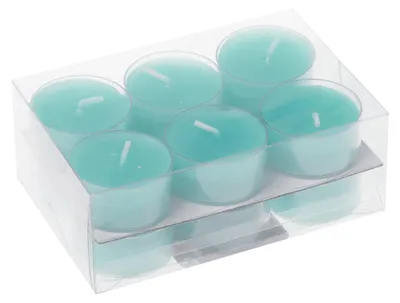 Produktbild von Teelichter in Kunststoffhülle Mint 18/38mm, 12er-Pack