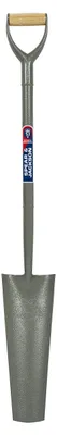 Imagen del producto de Spear & Jackson 2154HK, pala de drenaje de 40 cm (16 pulgadas) fabricada en acero tubular. Acero al carbono resistente, con revestimiento de pintura en polvo, mango ergonómico, ideal para zanjas estrechas, sistemas de drenaje, instalación de tuberías y cables