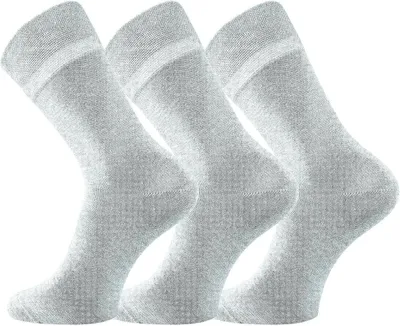 Produktbild von FussFreunde 6 Paar Baumwoll-Socken mit breitem Komfort Piqué-Bund, Weiß, Größe 43-46