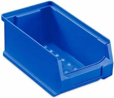 Produktbild von Blaue Sichtlagerbox 2.0 | HxBxT 7,5x10x17,5cm | 0,8 Liter | Sichtlagerbehälter, Sichtlagerkasten, Sichtlagerkastensortiment, Sortierbehälter