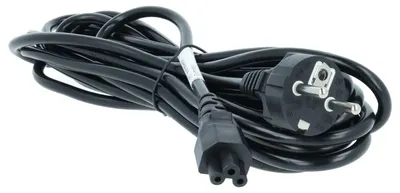 Produktbild von vhbw Netzkabel Schutzkontaktstecker kompatibel mit Vorwerk VR200 Basis-Station, VR300 Basis-Station - C5 Micky Mouse Kleeblatt Buchse, 5 m