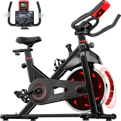 Immagine prodotto di Bicicletta da fitness - Cyclette da indoor - Attrezzatura per l'allenamento indoor - Bicicletta da indoor - Sistema di resistenza magnetico - Schermo LCD