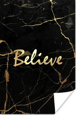 Produktbild von MuchoWow® Poster Zitat - Hoffnung - Gold - Marmor 120x180 cm - Kunstposter