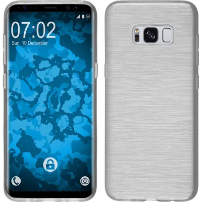Produktbild von PhoneNatic Case kompatibel mit Samsung Galaxy S8 - weiß Silikon Hülle brushed + flexible Folie