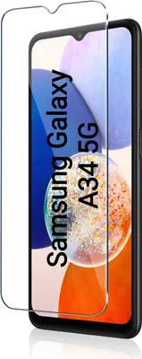 Produktbild von CLM-Tech Displayschutzfolie kompatibel mit Samsung Galaxy A34 5G Panzerfolie Panzerglas Crystal Clear Displayschutz 9H Glas Displayfolie Schutzglas Folie kristallklar