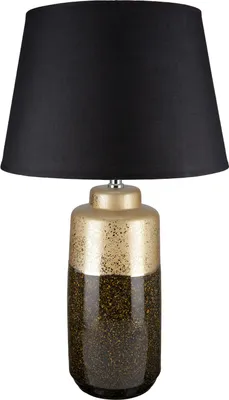 Zdjęcie produktu dla Gilde Tischleuchte, "Macchia", Keramik, braun, goldfarben, schwarz, VE 1, H. 37 cm, D. 12,5 cm  47442