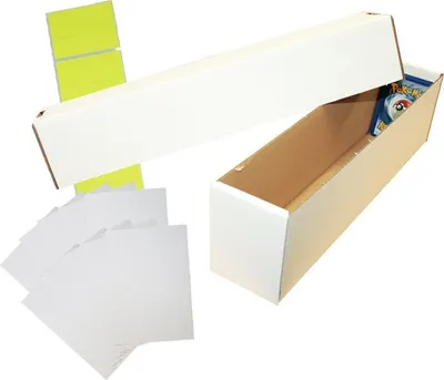 Immagine prodotto di Scatola gigante per mazzi di carte (bianca) per circa 1000 carte di tutti i formati TCG + 10 divisori per (Yugioh, Pokemon, Magic ecc.)