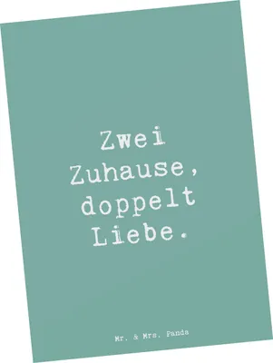 Produktbild von Mr. & Mrs. Panda Postkarte Spruch Trennung von den Eltern - Meeresbrise - Geschenk, Zuversicht, Trost, Ansichtskarten, Grußkarte, liebevolle Botschaft, Ansichtskarte