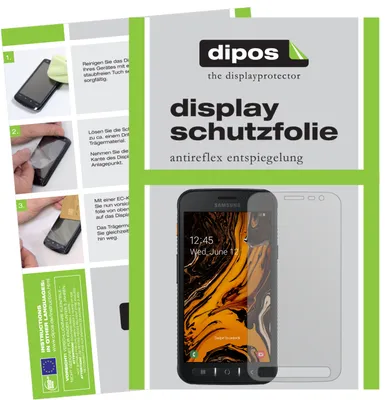 An instructional image showing how to apply a screen protector to a smartphone, alongside marketing material for the product.