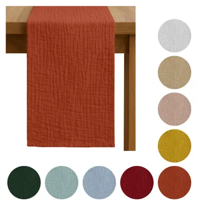 Produktbild von Zarter MUSSELIN-TISCHLÄUFER, kupferfarben 40×275 cm