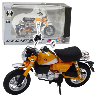 Image de Lean Toys Retro Classic : phare de moto en métal, jaune, échelle 1:12