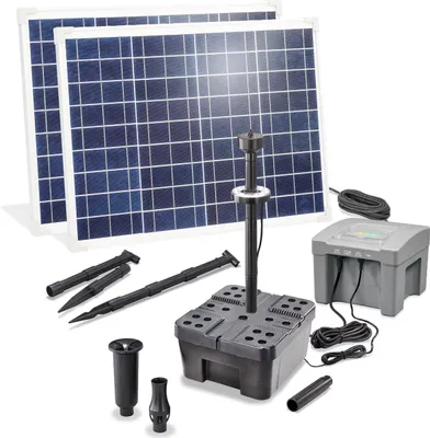 Produktbild von esotec Solar Teichfilter-Set Profi 100/4000 LED Akku Solarmodul KIT 100956