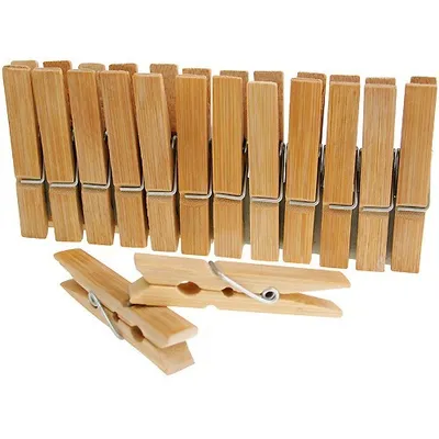 Produktbild von Holzklammern aus Bambus, 24 Stk., 65x10mm,