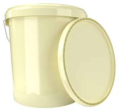 Produktbild von Eimer mit Deckel 16 L | Vorratseimer | Lebensmittelecht Elfenbein | PP | 1 Stück