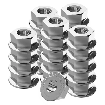 Produktbild von Flanschmutter mit Sperrverzahnung DIN6923 A2 V2A Edelstahl 25 Stk. M3