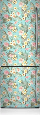 Produktbild von Kühlschrankmagne Kühlschrank Aufkleber Magnetfolie Dekoration 60x205 cm - Pastellblumen