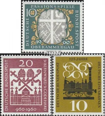 Produktbild von Briefmarken BRD (BR.Deutschland) 1960 Mi 329,336,345 (kompl.Ausg.) postfrisch Passionsspiele Oberammergau