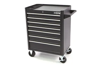 Produktbild von HBM Werkzeugwagen mit 7 Schubladen – 66 cm – schwarz