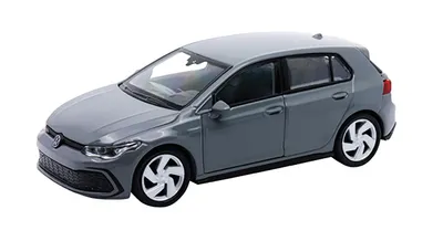 Image de Volkswagen Golf 8 GTI en métal, modèle réduit VW avec moteur à friction, voiture miniature, jouet 49 (gris métallisé)