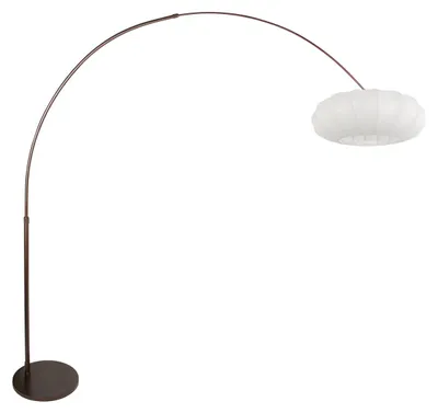 Image de Lampadaire - marron - Sparkled Light - métal textile - Ø 45cm - E27 - 4755CA - Steinhauer