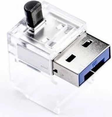 Zdjęcie produktu dla Smartkeeper NC03PKDB, Blokada portu + klucz, RJ-45, Niebieski, 1 szt., Torebka foliowa, 130 mm