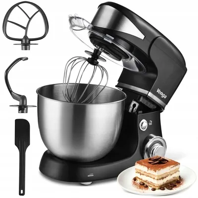 Produktbild von Robot Kuchenny Metalowa Misa 1000W 5L Mikser 6 Prędkości Ekonomiczny Mocny Robot Do Ciasta