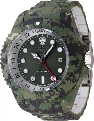 Obrázek produktu pro Invicta Reserve 45939 Pánské Hodinky - Quartz Hnutí - Nerezová Ocel s Zeleným Ciferníkem - 52 mm