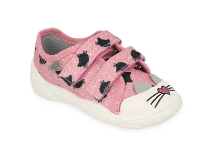 Produktbild von Mädchen Sneakers Befado 907P150 Rosa Katzen, Klettverschluss