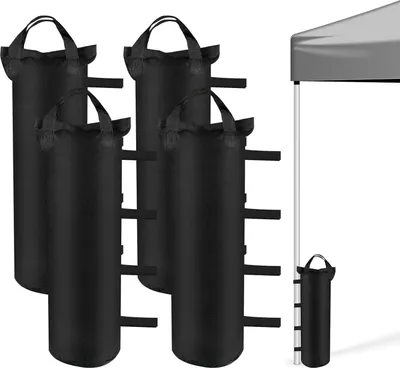 Produktbild von 4er Set Pavillon Sandsäcke, dick Pavillon Gewichte, 800D Oxford Verstärktes Gewichte für Pavillon, Sandsäcke zum Befüllen Beschweren, Sandsack Beschwerung für Pavillon Zelt Garten