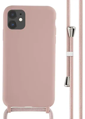 Immagine prodotto di Custodia in silicone imoshion con cinturino iPhone 11 - Rosa sabbia