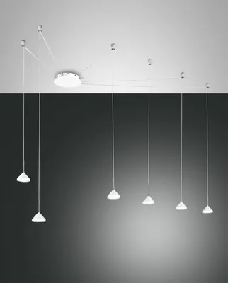Produktbild von Fabas Luce Isabella LED Pendelleuchte 6-flammig Weiß