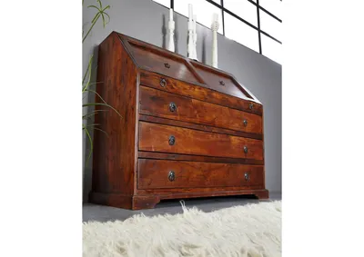 Produktbild von MASSIVMOEBEL24 Sekretär Akazie 107x50x100 nougat lackiert OXFORD #515