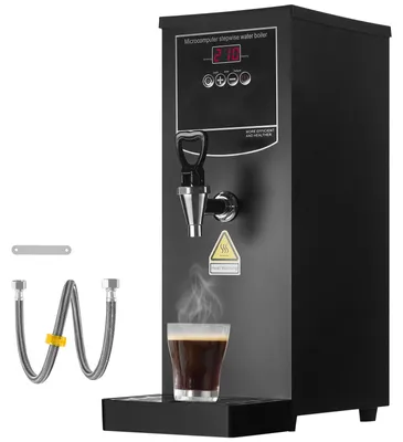 Image de Distributeurs de boissons chaudes - Bouilloire électrique de 10 litres - Puissance 1,5 kW - Résistance en acier inoxydable 316 - Chauffage rapide, débit de 50 litres/heure - Idéal pour les cafés, restaurants et bureaux