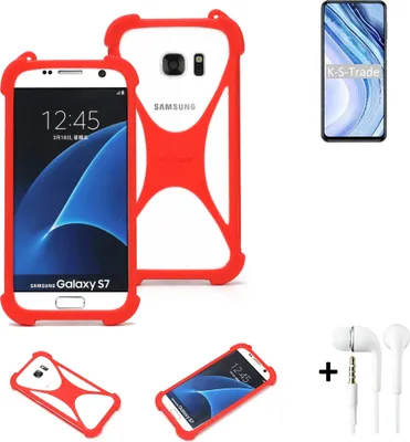 Produktbild von Handy-hülle + Kopfhörer kompatibel mit Xiaomi Redmi Note 9 Pro Max Schutz-hülle Bumper Silikon Schutz Hülle Cover Case Silikoncase Silikonbumper