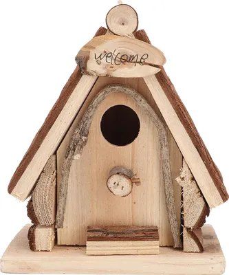 Obrázek produktu pro Venkovní ptačí dům Pine Wood Hanging Type Bird House Dekorace pro zahradu Terasa Nádvoří Balkon