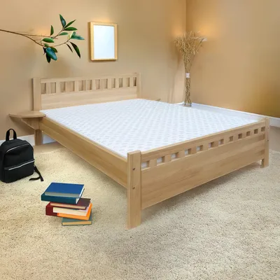 Produktbild von Bett 180 x 200 cm Buche Natur mit Lattenrost