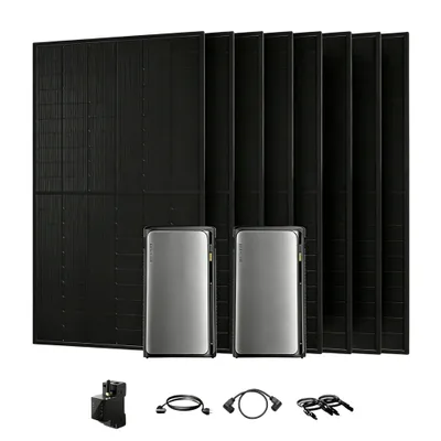 Produktbild von Balkonkraftwerk mit Speicher, 2x EcoFlow Stream Ultra mit 4x 450Wp Bifazial Solarmodule mit EcoFlow Smart Meter & Parallel Kabel (0% MwSt)