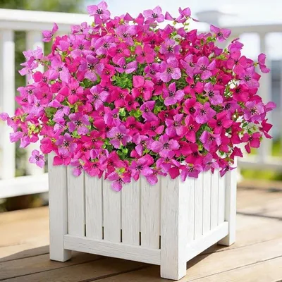 Produktbild von PromoHome® Kunstblumen für draußen - 12 Stück - UV-beständig - Seide - Eukalyptus & Gänseblümchen - 38 cm