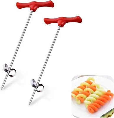 Produktbild von Famanu Spiralschneider 2-teilig – für Gemüse und Obst, ideal für Pommes und Zoodles