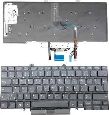 Imagen del producto de TECLADO - Teclado  con retroiluminación, compatible con Dell Latitude 14 5401